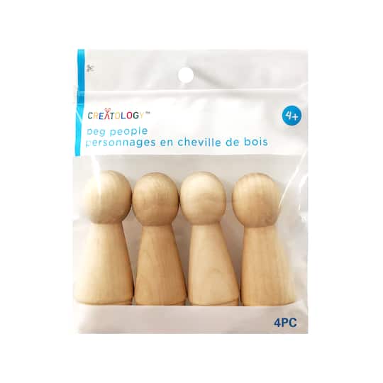 12 Packs: 4 ct. (48 total) Wooden Peg People by Creatology&#x2122;